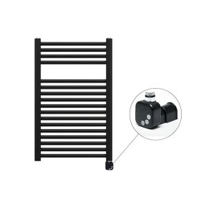 Електрична рушникосушка Virando 786 x 500 мм, з теном HEC. Колір чорний