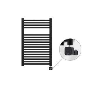 Електрична рушникосушка Virando 786 x 500 мм, з теном NEX. Колір чорний